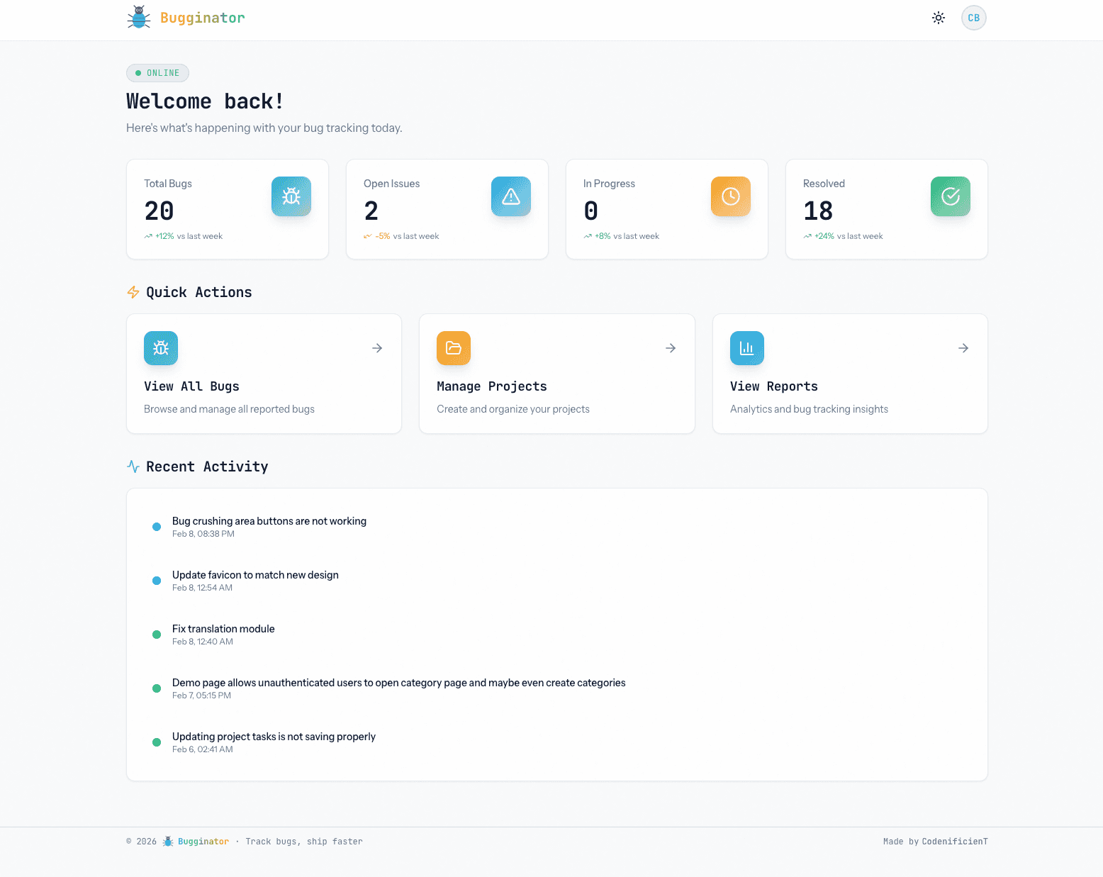 Day 7 of Demolishing My Stack of Unfinished Projects: Bugginator